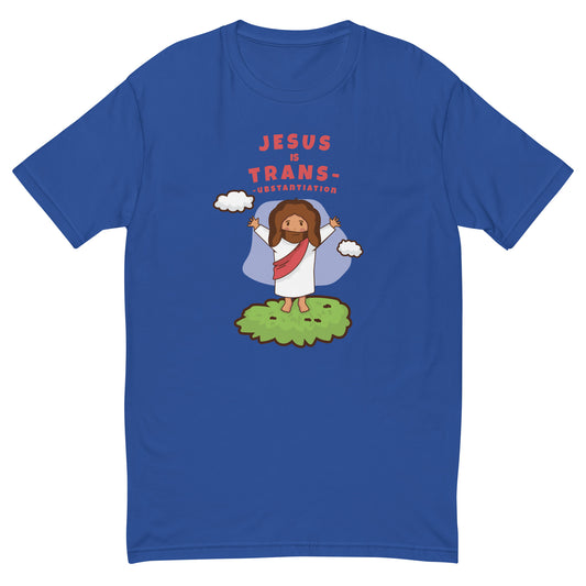 Jesus is Trans V2 Fitted Short Sleeve T-shirt